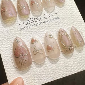 Uñas de gel reutilizables con efecto espejo rosa dorado/Uñas postizas premium/Uñas de gel a presión/Uñas de gel coloridas, divertidas y bonitas QN848