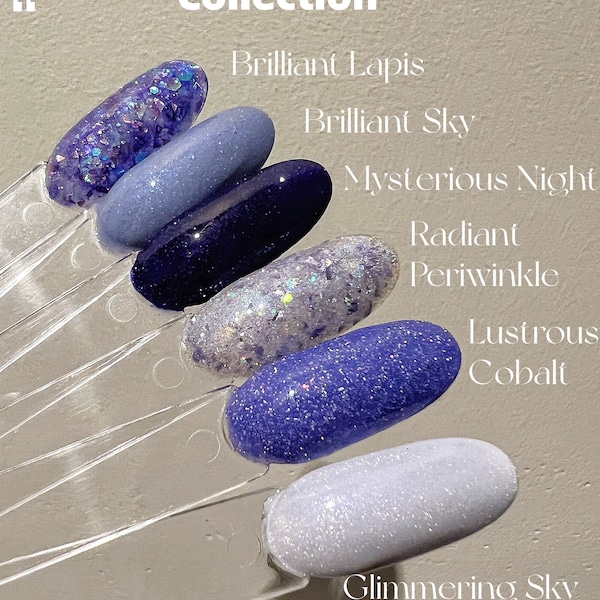 Luminous Azure Collection | Blue Cooler Shifting Glitter Gel Polish Ultra Shine Home Nail DIY False Tips Manicure Nail Art Supply By LUMIQO