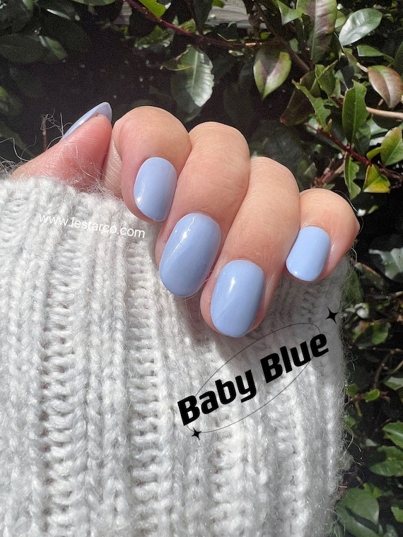 Hit the Bottle Sky Blue Slumber nail polish, available in the USA at  www.lanternandwren.com