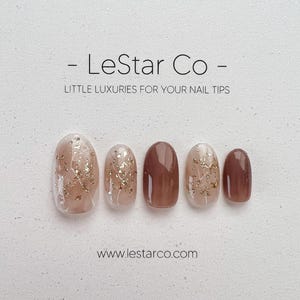 Tijdelijke aanbieding 4 op 3) Handgemaakte pers op marmer goudfolie gel acrylnagels
