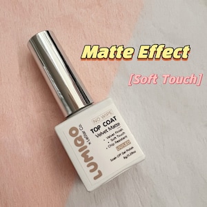 Velvet Matte Top Coat: No-Wipe UV Gel, Soft Touch Finish