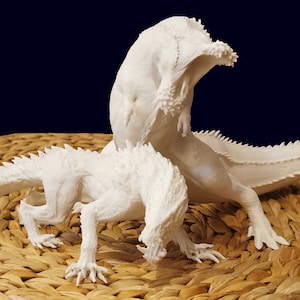Odogaron / Deviljho 10-50cm Mini Monster Hunter World  White / Self paint