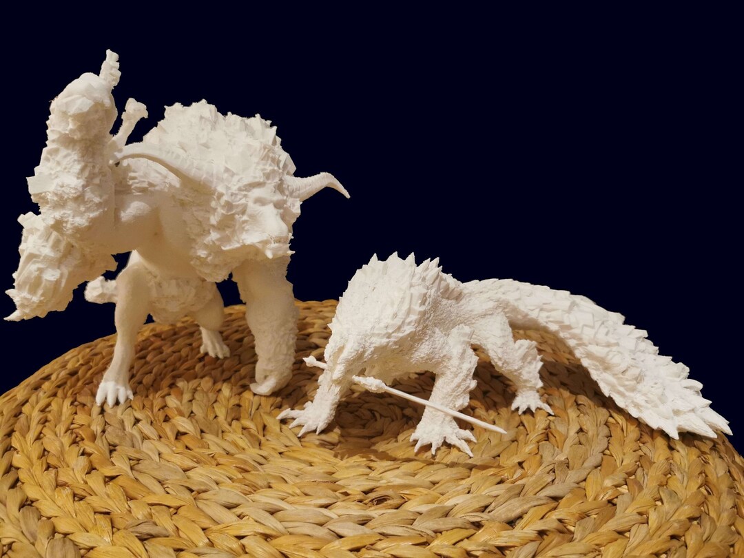 Rajang & Kirin / Zinogre 10-50cm Mini Monster Hunter World White / Self ...