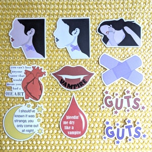 Guts Spilled Inspired Stickers | Olivia Vampire Song Album Tour Pack or Individual Sticker