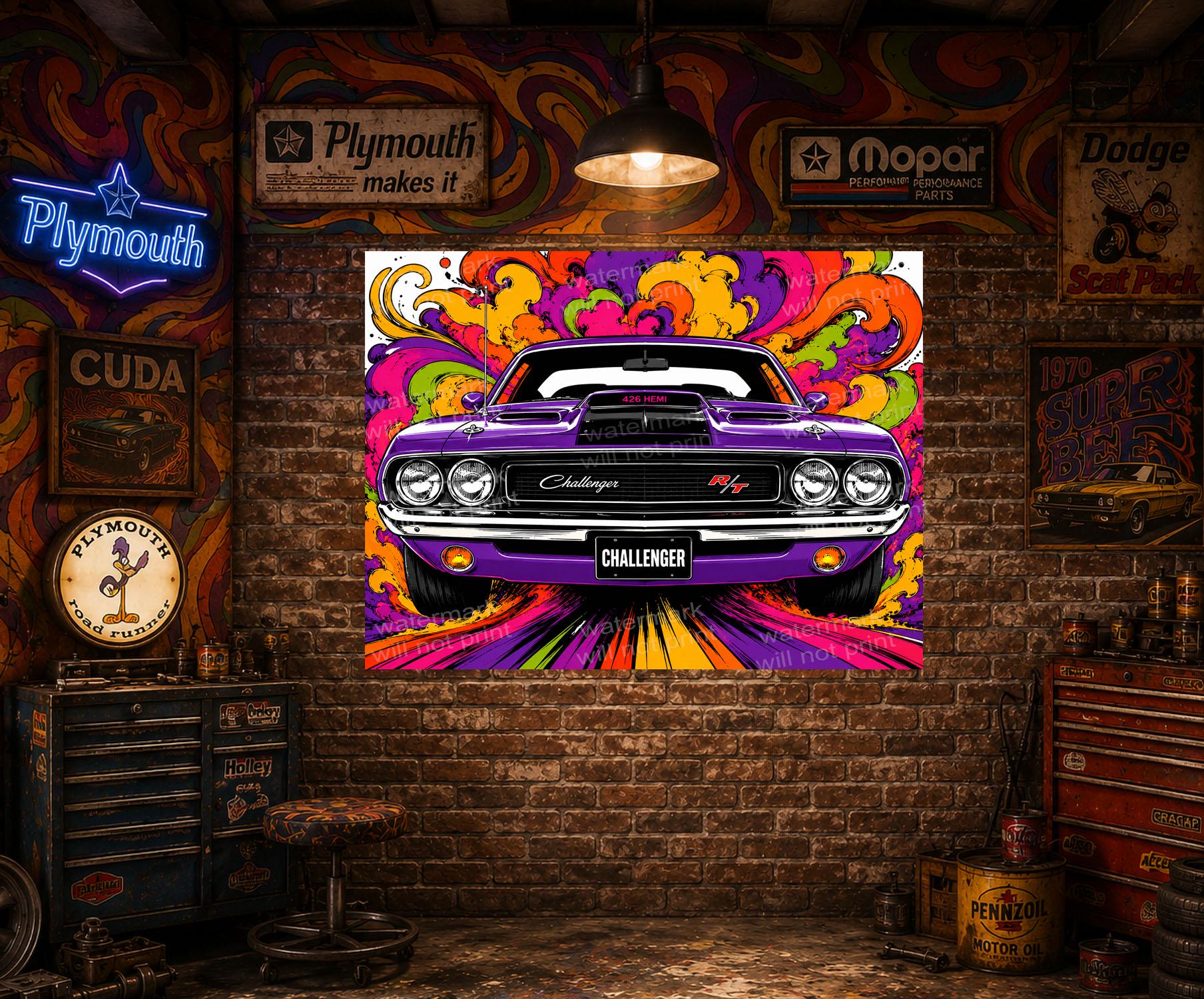 Dodge Challenger Poster - Etsy