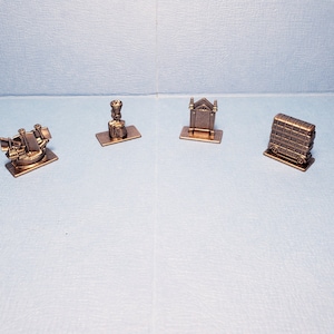 3 Metal Replacement Game Pieces Parts for Harry Potter Monopoly