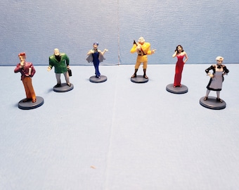 AUTHENTIC 2002 Clue SUSPECTS Game Pieces.