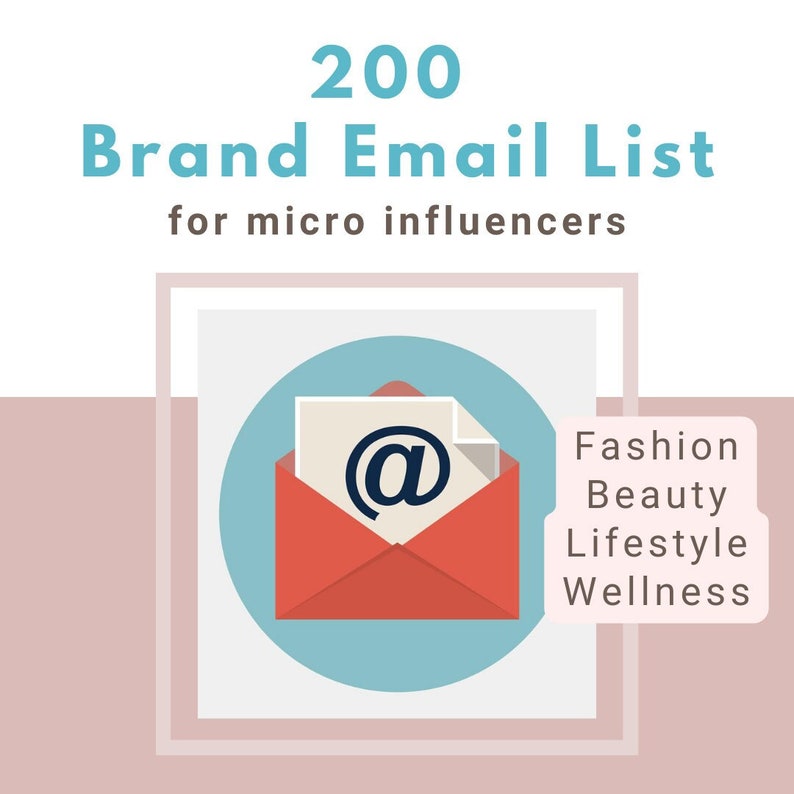 200 Instagram Influencer Brand Email List, Brand Contact List for