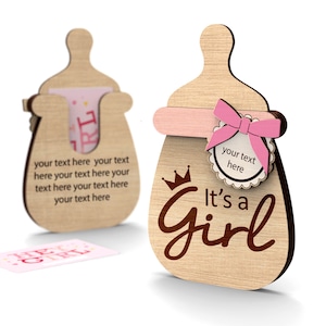 Porte-cartes cadeau personnalisé pour bébé | Porte-cartes personnalisé | Cadeau bébé garçon ou fille
