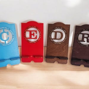 Handyständer aus Holz | Schreibtisch Handy Halter | Nachttisch Dockingstation