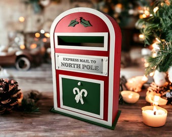 Vintage North Pole Post Box: Farmhouse Christmas Wall Decor - Etsy