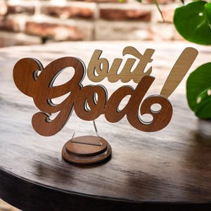 But God Sign – Inspirational Faith Sign | Scripture Sign | Christian Home Decor