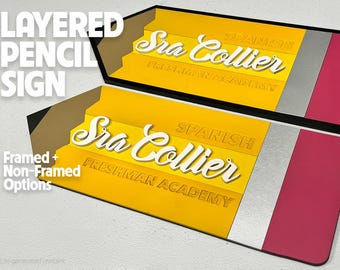 Pencil Door Hanger: Teacher Classroom Decor Sign