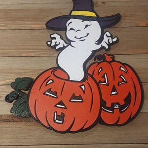 Halloween Ghost Sign | Cute Ghost Porch Decor | Spooky Yard Sign