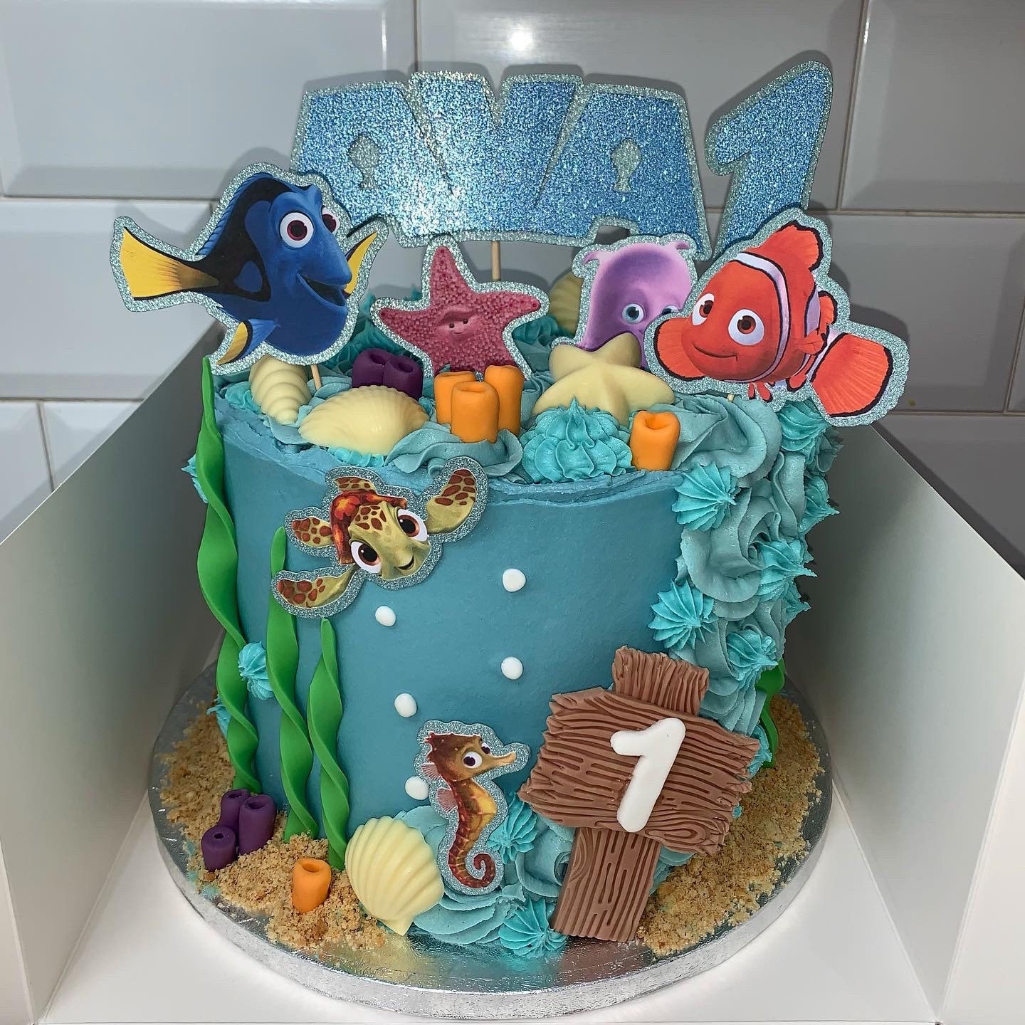 Nemo and Dory Cake Topper Set Personalised With Name and Age - Etsy