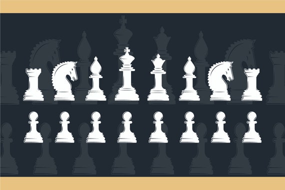 Set of Chess Pieces Vector Svg Chess Set Svg Chess Figure - Etsy
