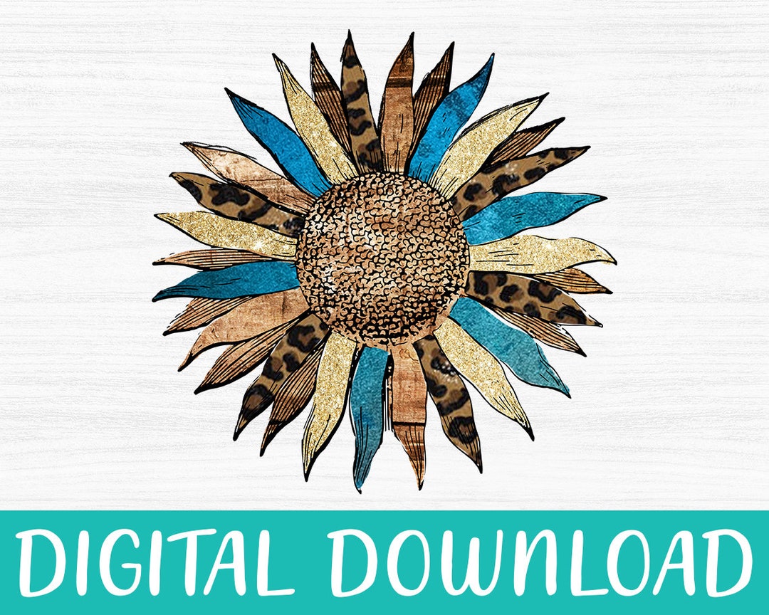 Sunflower Western Png Sunflower Png Sublimation Designs Etsy