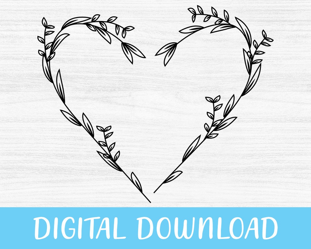 Floral Heart Wreath Svg Floral Wreath Svg Wreath Svg Bundle - Etsy