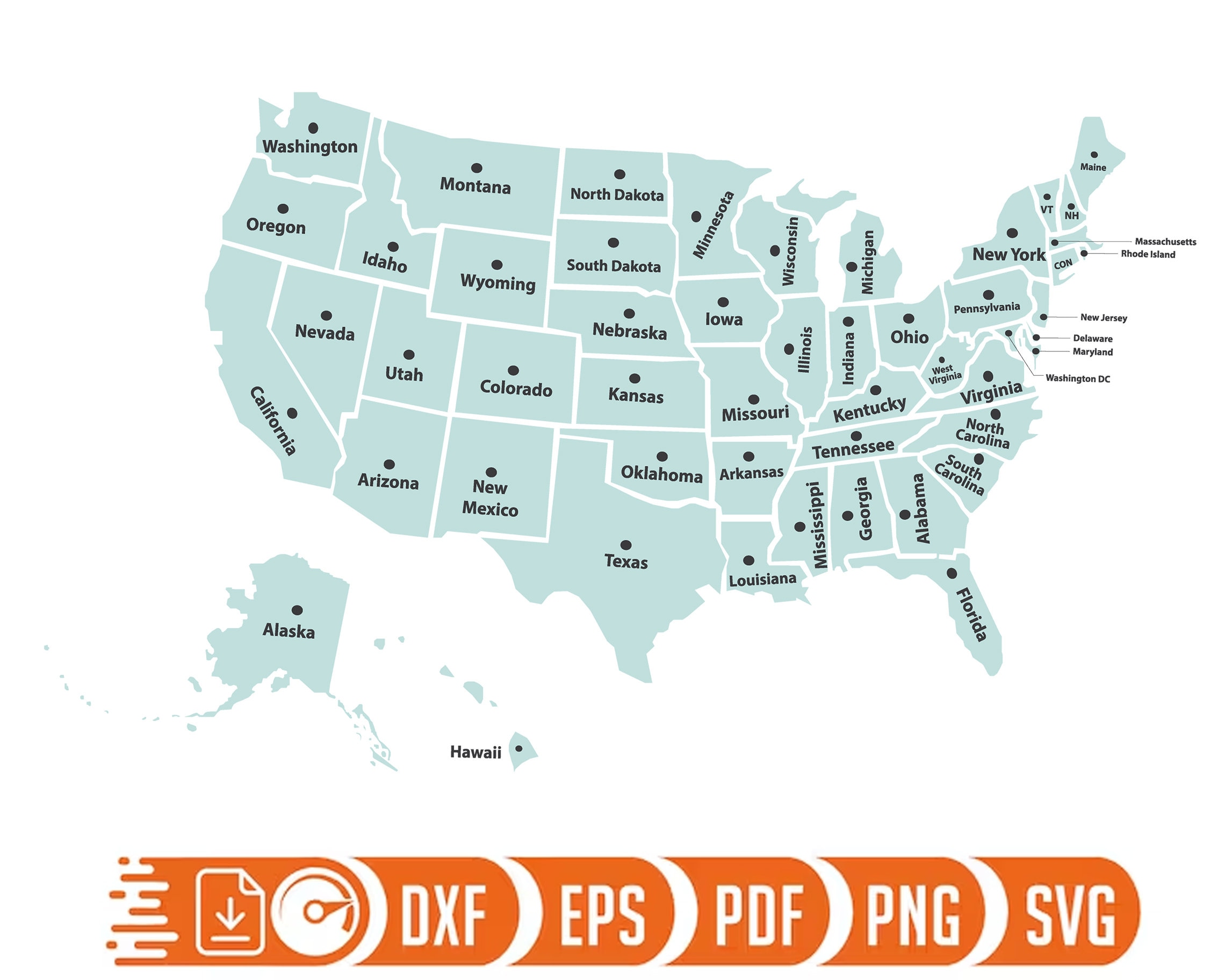 Usa Map Svg United States Map Svg - Il Fullxfull.4915307128 N56z 