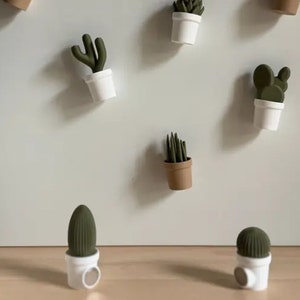 3-D Printed 5 pack of assorted cactus magnets