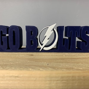Tampa Bay Lightning GO BOLTS 3D Printed Decoration image 1