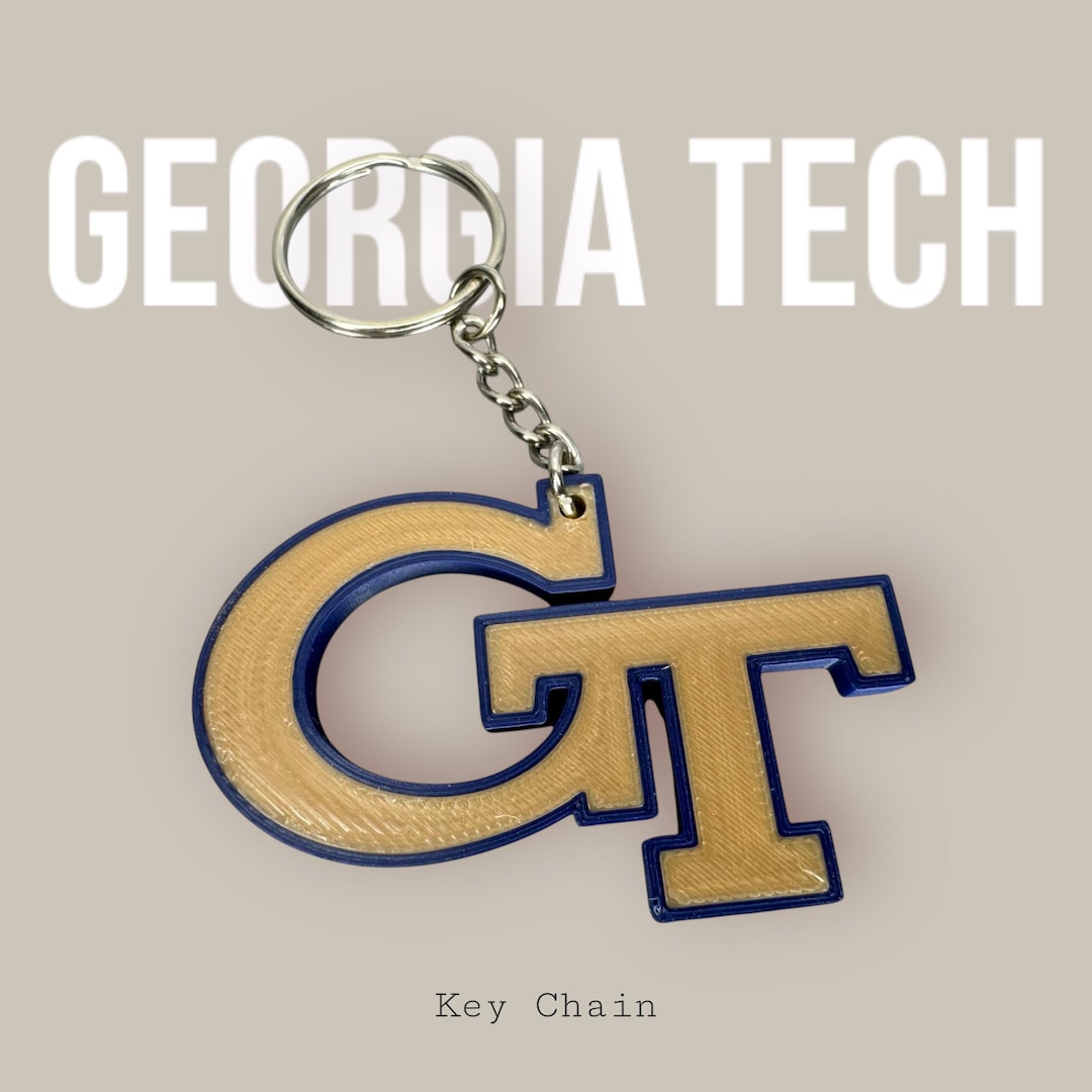 Georgia Tech Buttons Officially Licensed Georgia Tech 3D Printed Logo Key Chain - Etsy