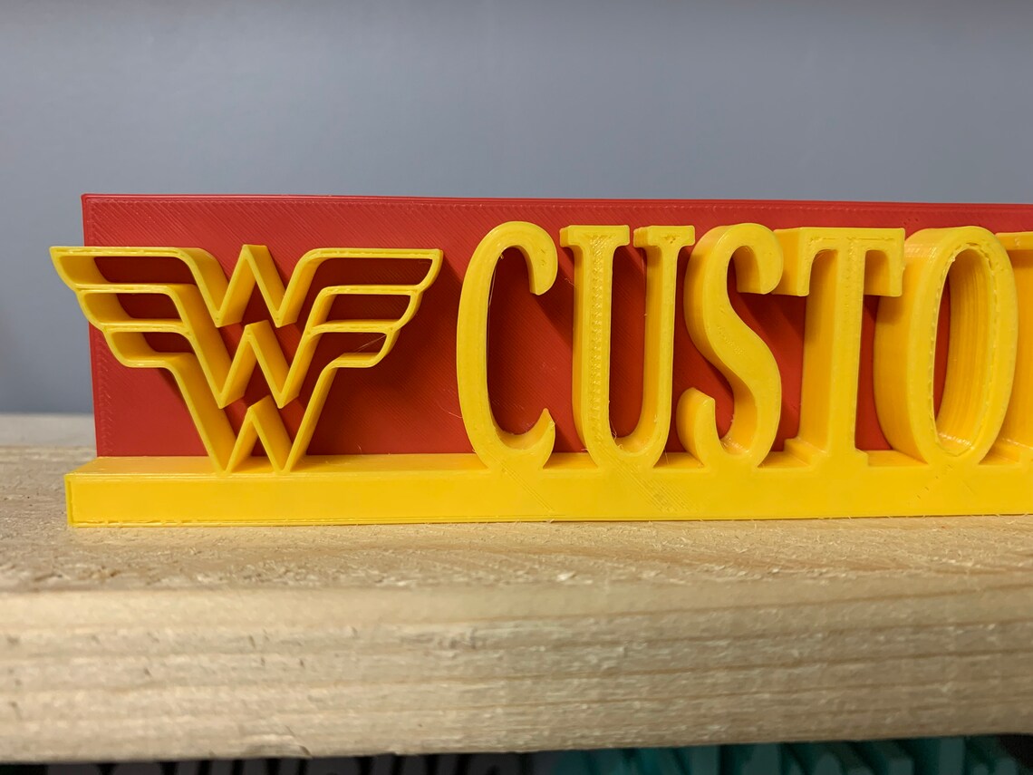 Custom Name / Custom Word Wonder Woman Nameplate Etsy