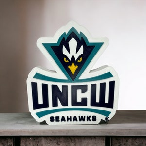Officieel gelicentieerde 3D-geprinte decoratieve figuur van UNC WILMINGTON