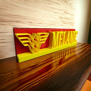 Custom name / custom word Wonder Woman nameplate image 3