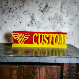 Custom name / custom word Wonder Woman nameplate image 4