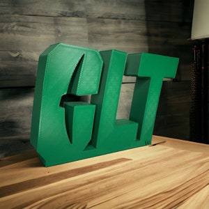 Officially Licensed Charlotte 49ers 3D print - &quot;CLT&quot; TEXT LOGO