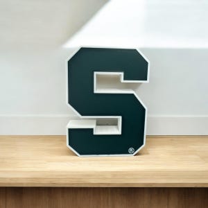 Officially Licensed Michigan State University Block S 3D printed decoration