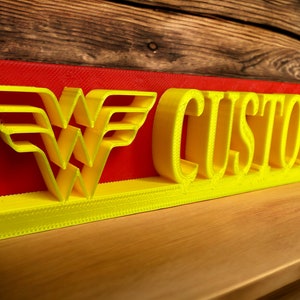 Custom name / custom word Wonder Woman nameplate image 1