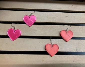 Hearts 3D printed earrings