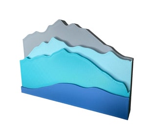 Summits and Seas abstract Minimalist 3D Printed Decoration