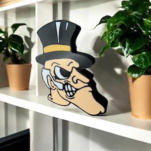 Officially Licensed Wake Forest Demon Deacon 3D printed free-standing logo decoration