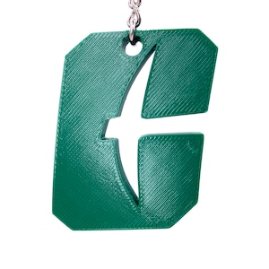 Officially Licensed Charlotte 49ers 3D printed &quot;C&quot; logo keychain