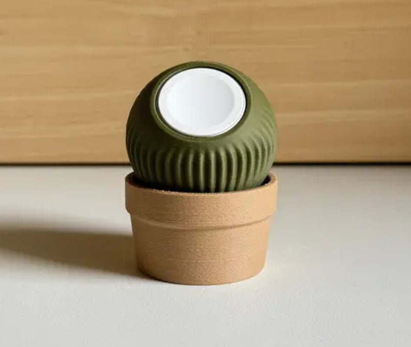 3-D Printed Stylish Minimalistic Cactus Apple Watch Charger Stand