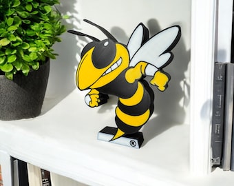 Officieel gelicentieerde 3D-geprinte mascotte Georgia Tech Buzz Yellow Jacket-mascotte