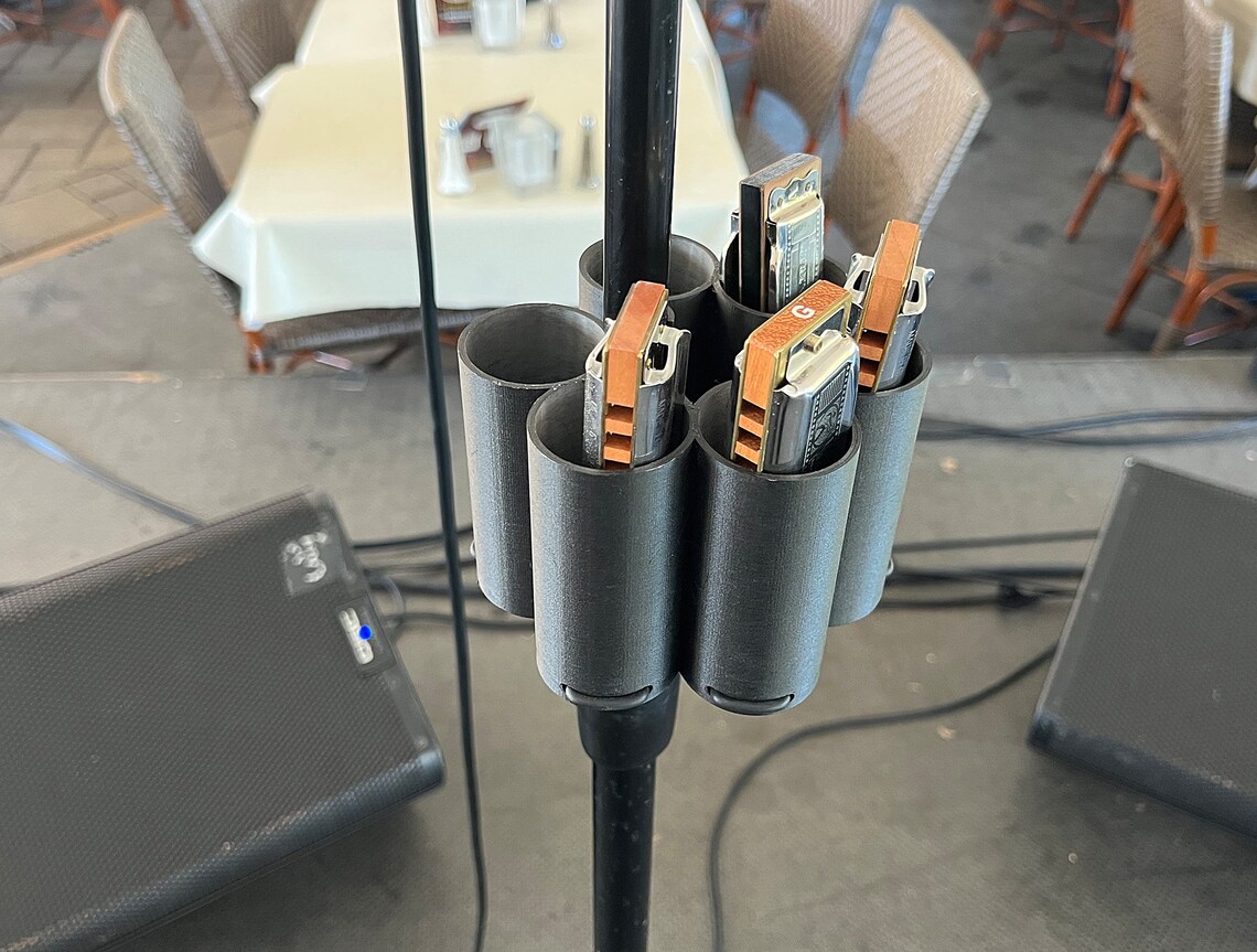 thumbnail image 2 of Harmonica Holder, Harp Caddy, Attaches To Microphone Stand | Australia 2 of 11