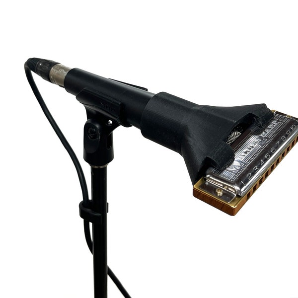 Hands Free Harmonica Holder for Shure SM57