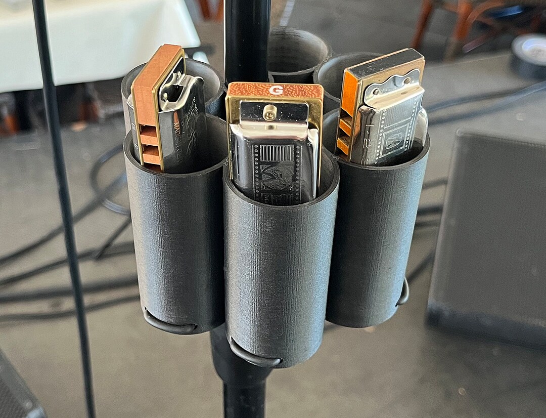 Harmonica Holder, Attaches to Microphone Stand Etsy