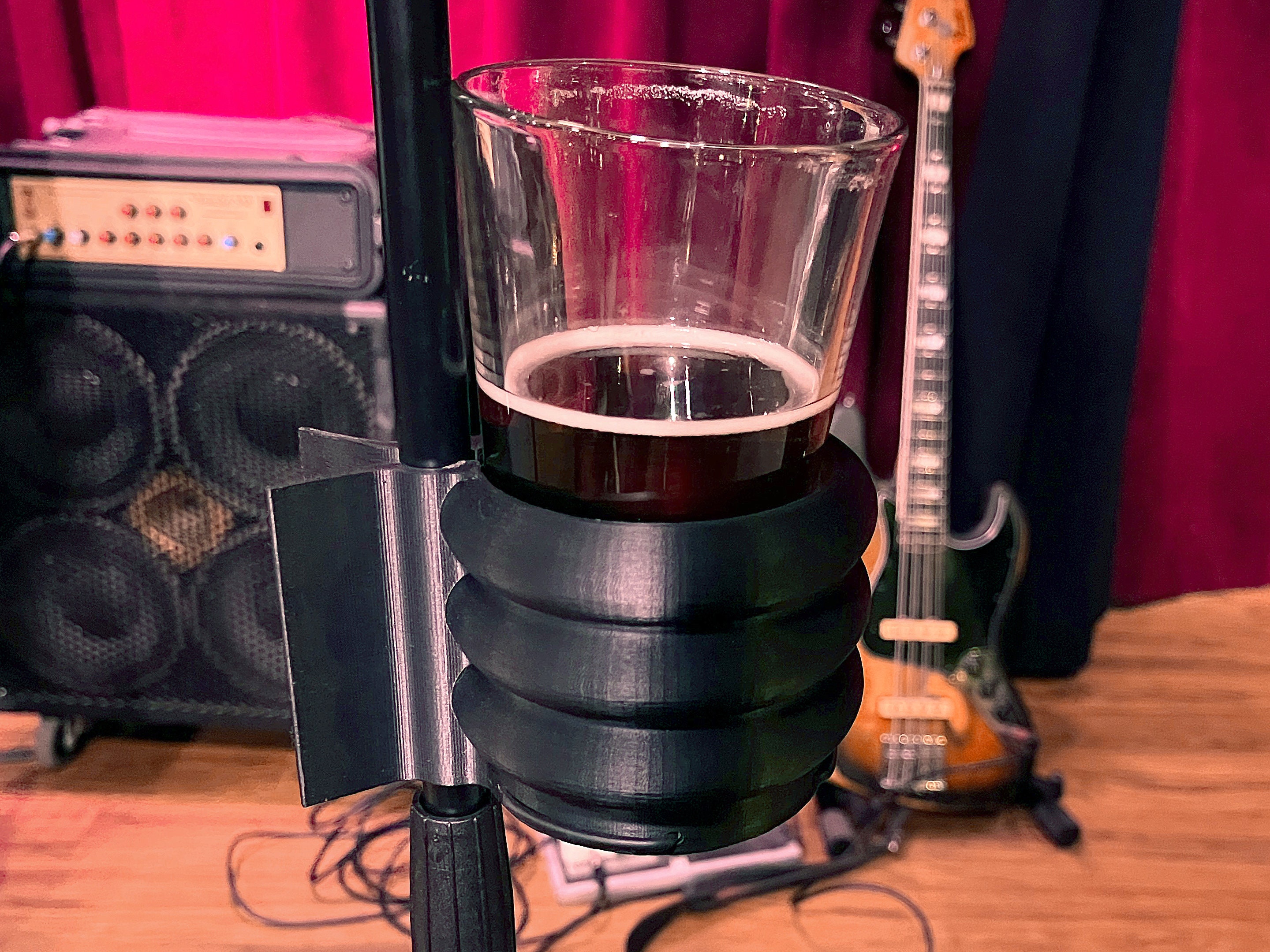 Microphone Stand Drink Holder Etsy