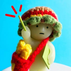 Smiski Burger Hat & Fries Bag Crochet Pattern | Crochet Pattern Only | Figurine Hat | Mini Hat