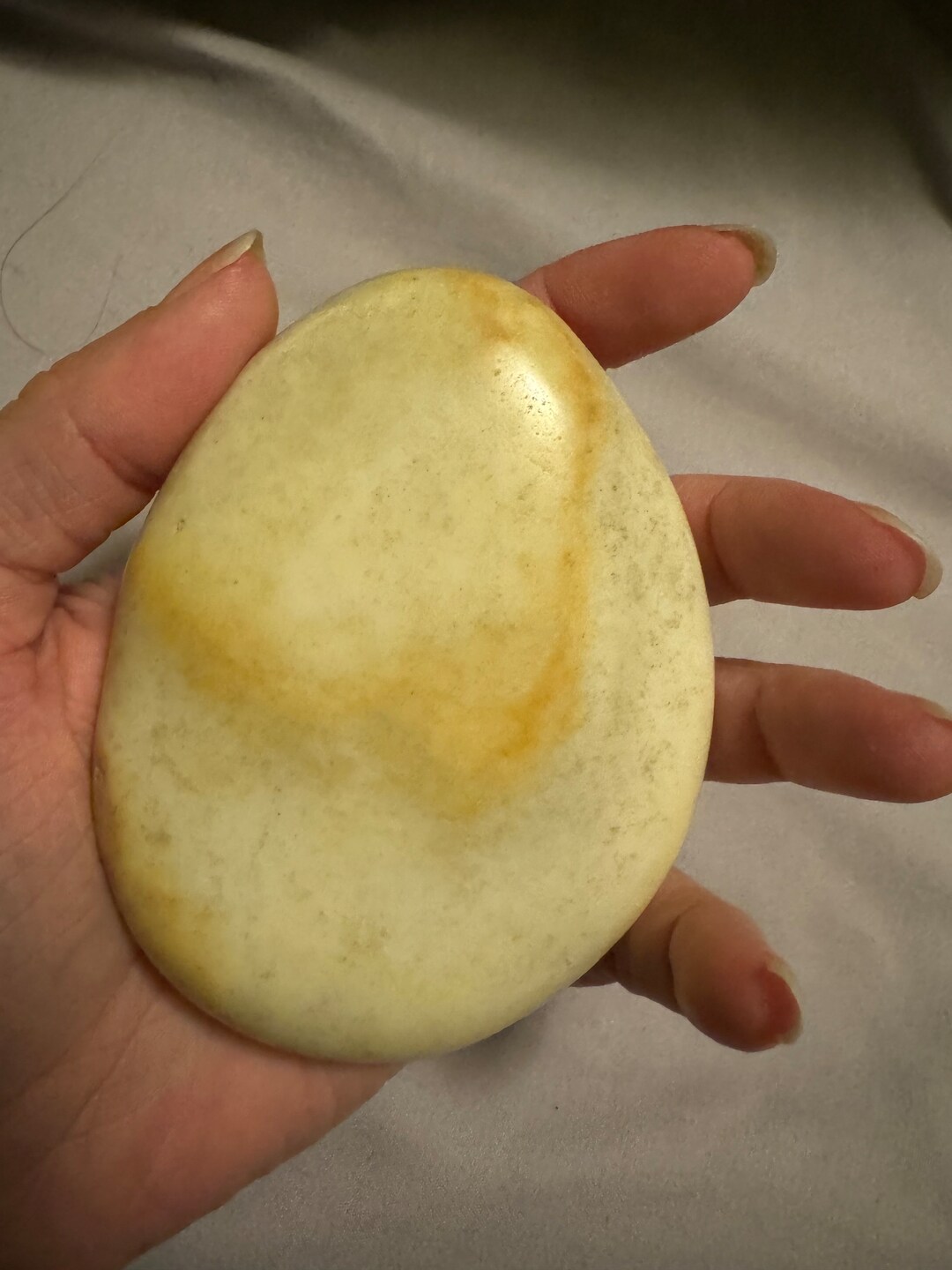 So SMOOTH White Jadeite River Polished Natural Great Color Afghanistan