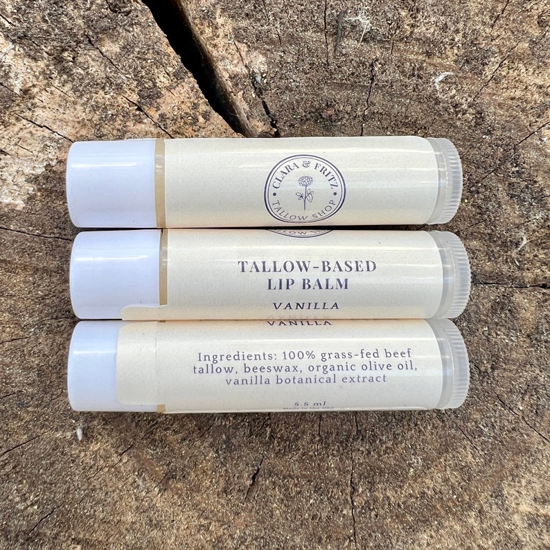 Vanilla Tallow Based Lip Balms