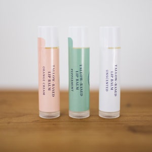 Tallow lip balm 3 pack back