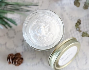 MINT COOKIE Whipped Tallow Body Butter, Grass-fed Tallow, Holiday Tallow Face Cream, Holiday Scent, Peppermint Scented Body Butter