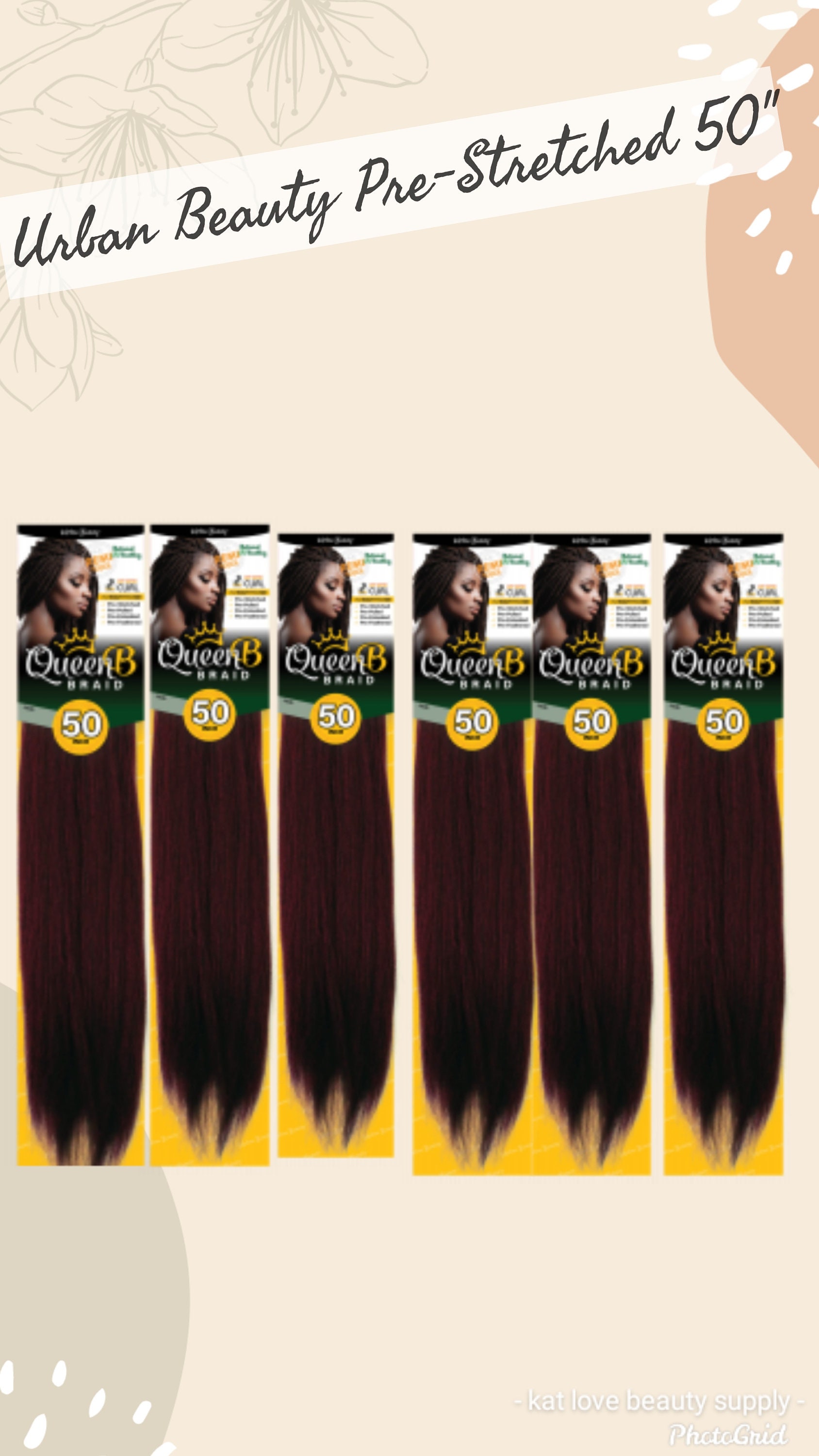 Urban Beauty Pre-stretched Queen B Braiding Hair 50 5pks - Etsy