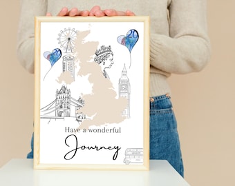 Regalo en efectivo para un viaje a Inglaterra o Londres | Fondo de viaje para Gran Bretaña | Regalo de viaje a Inglaterra | Fondo de viaje imprimible para trotamundos | Cupón en PDF